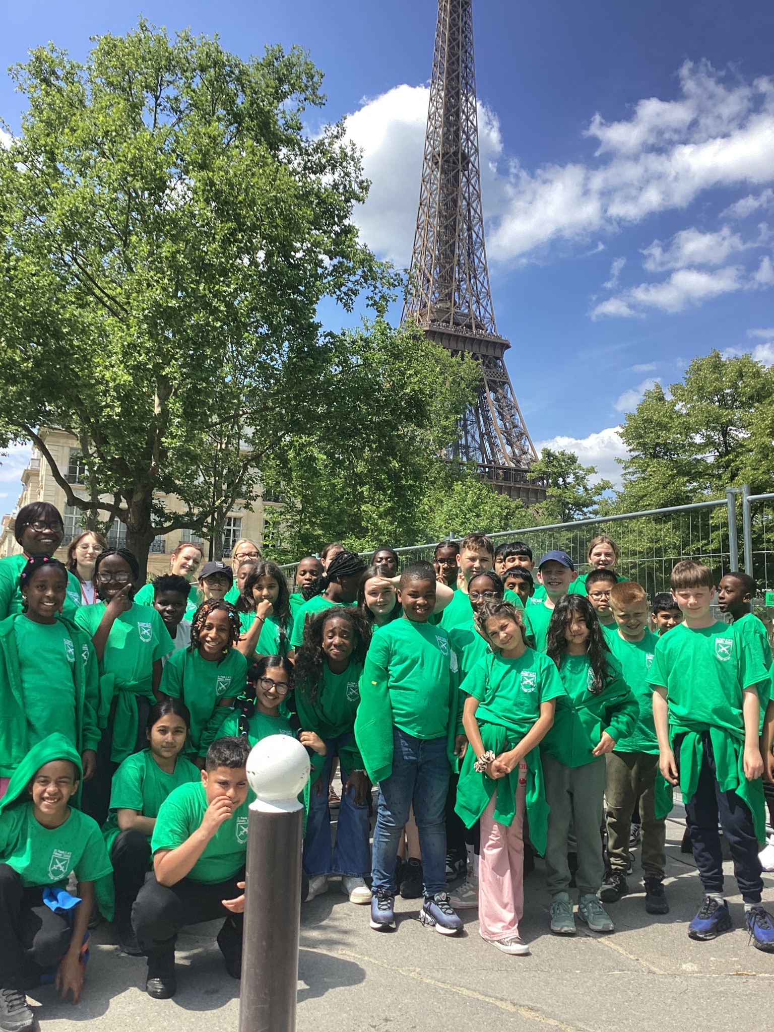 Y5 and Y6 children visiting key Paris landmarks on their international residential