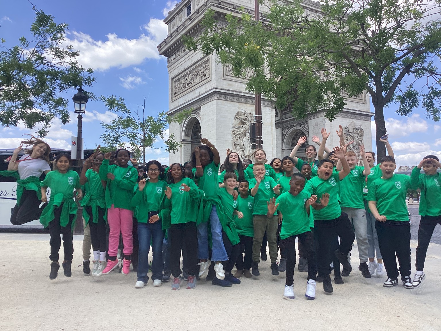 Y5 and Y6 children visiting key Paris landmarks on their international residential