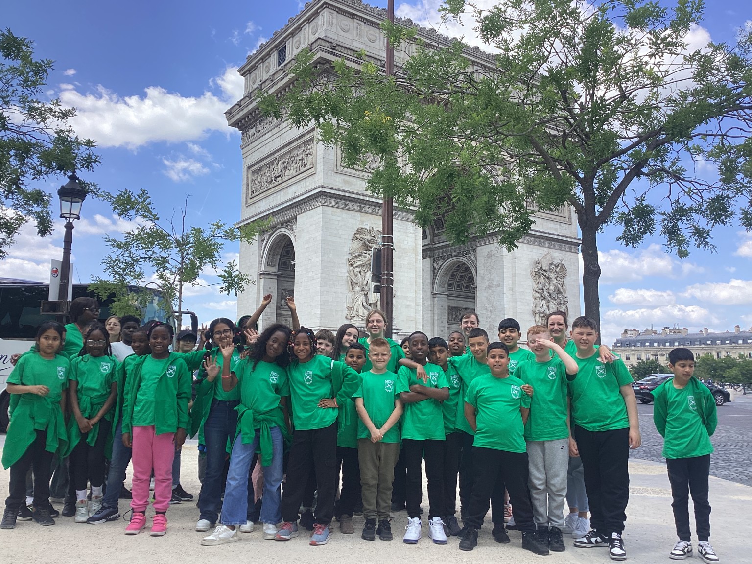 Y5 and Y6 children visiting key Paris landmarks on their international residential