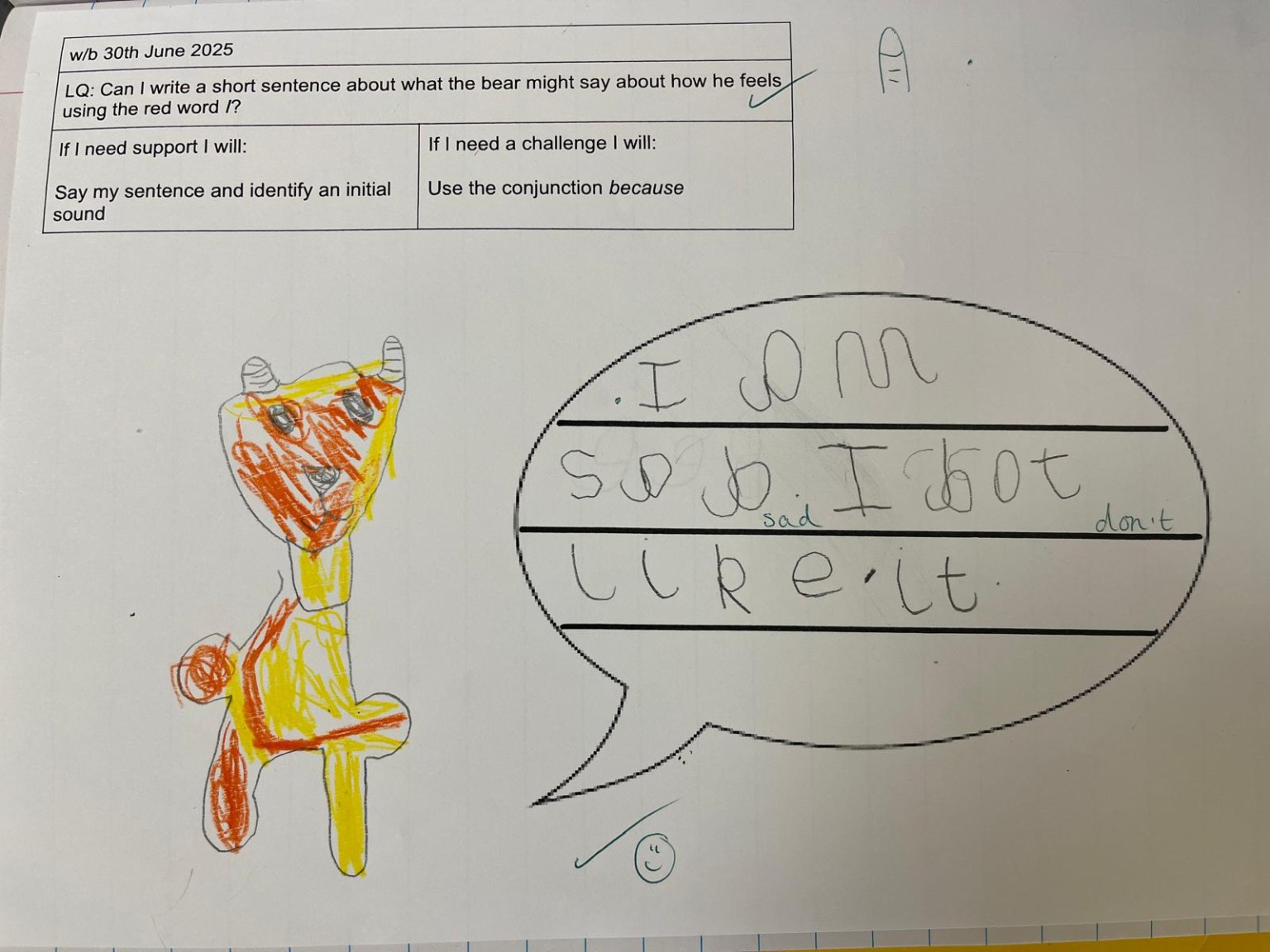 Reception Writing 