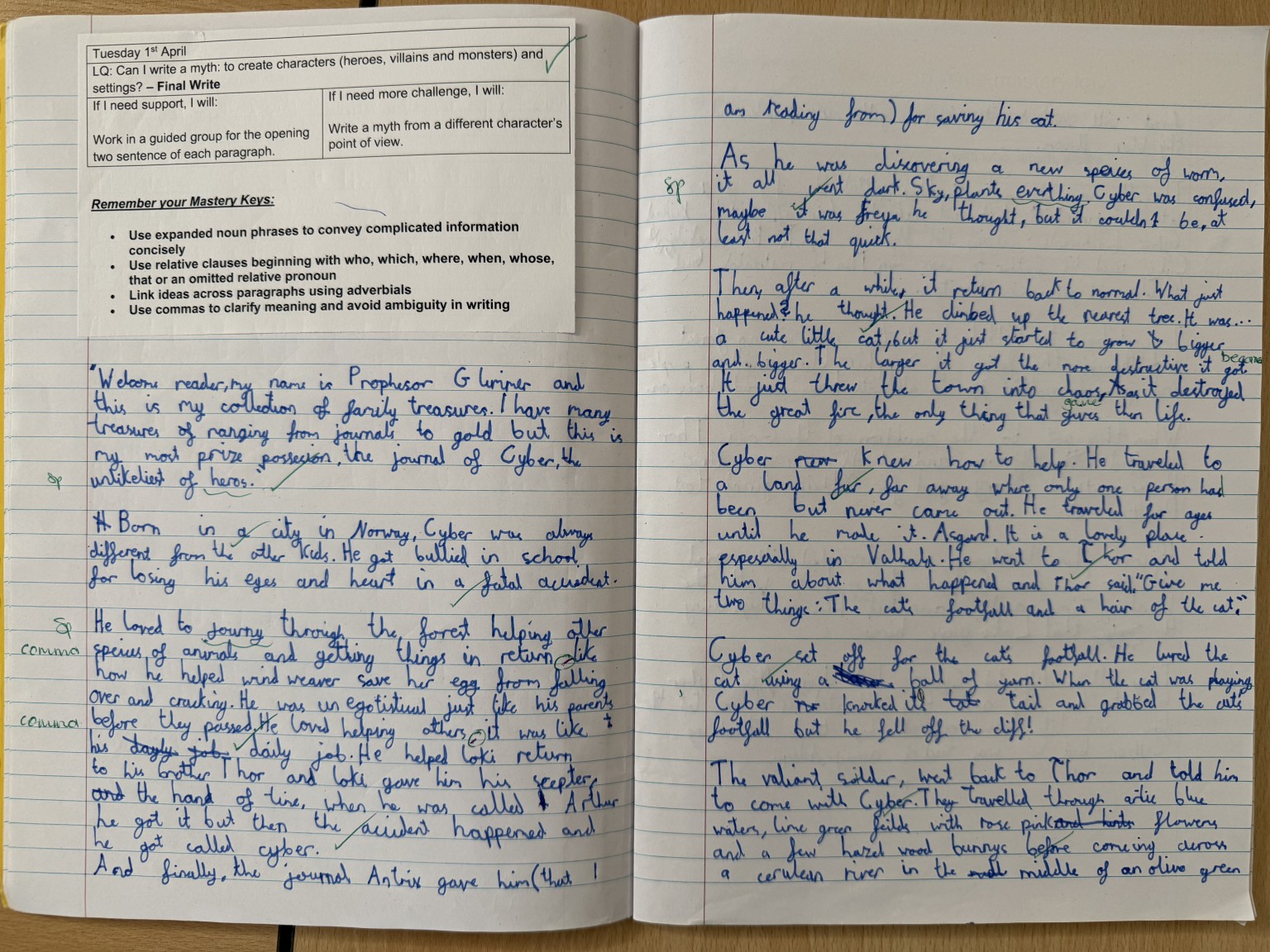 Y5 writing 