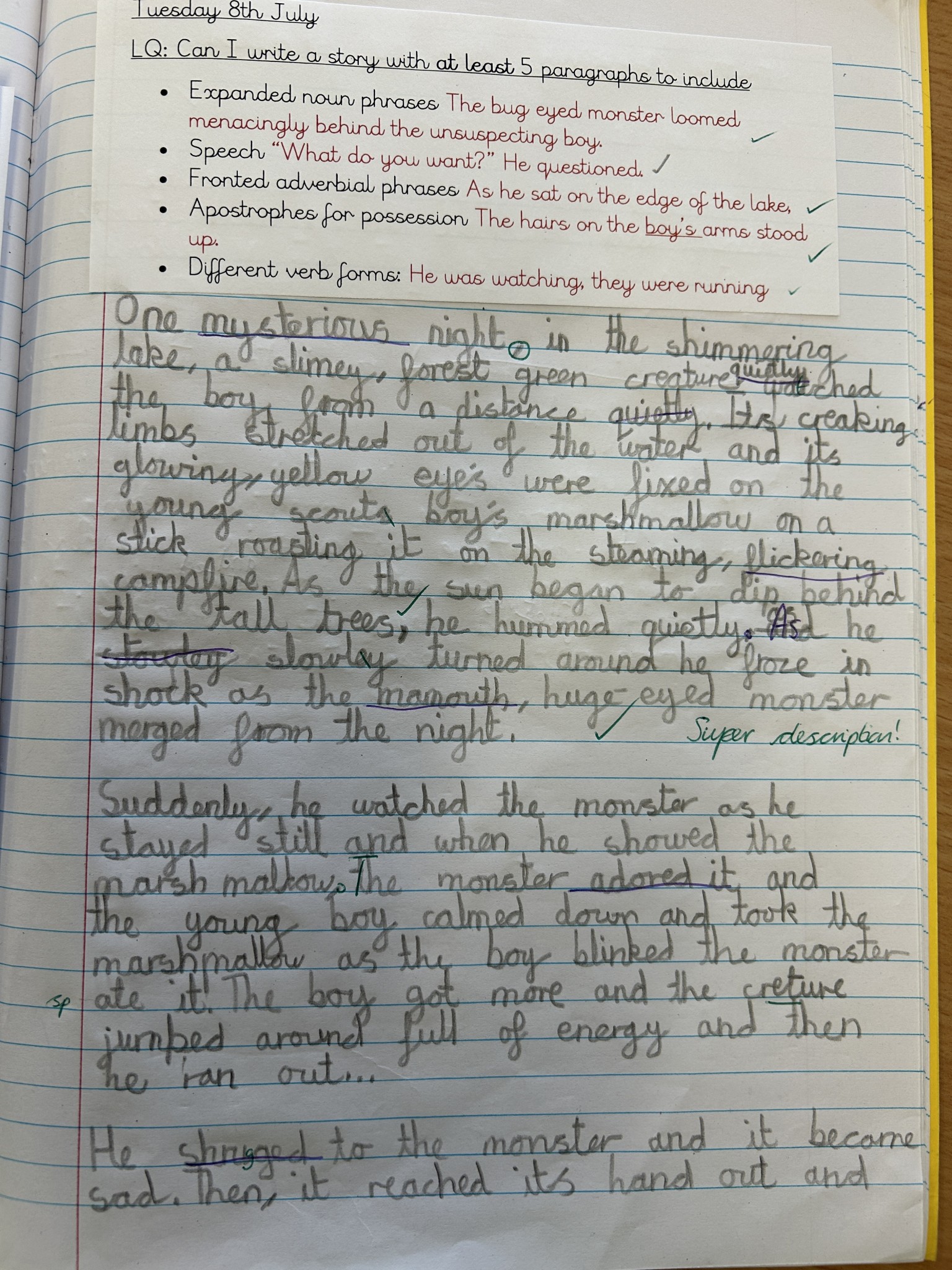 Y4 writing 