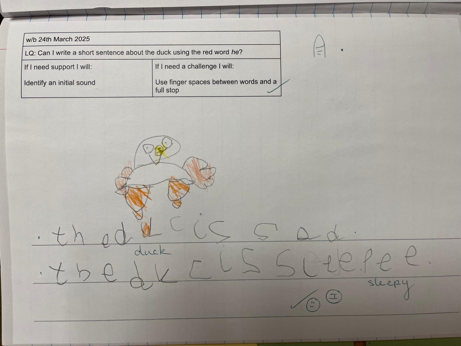 Reception Writing 
