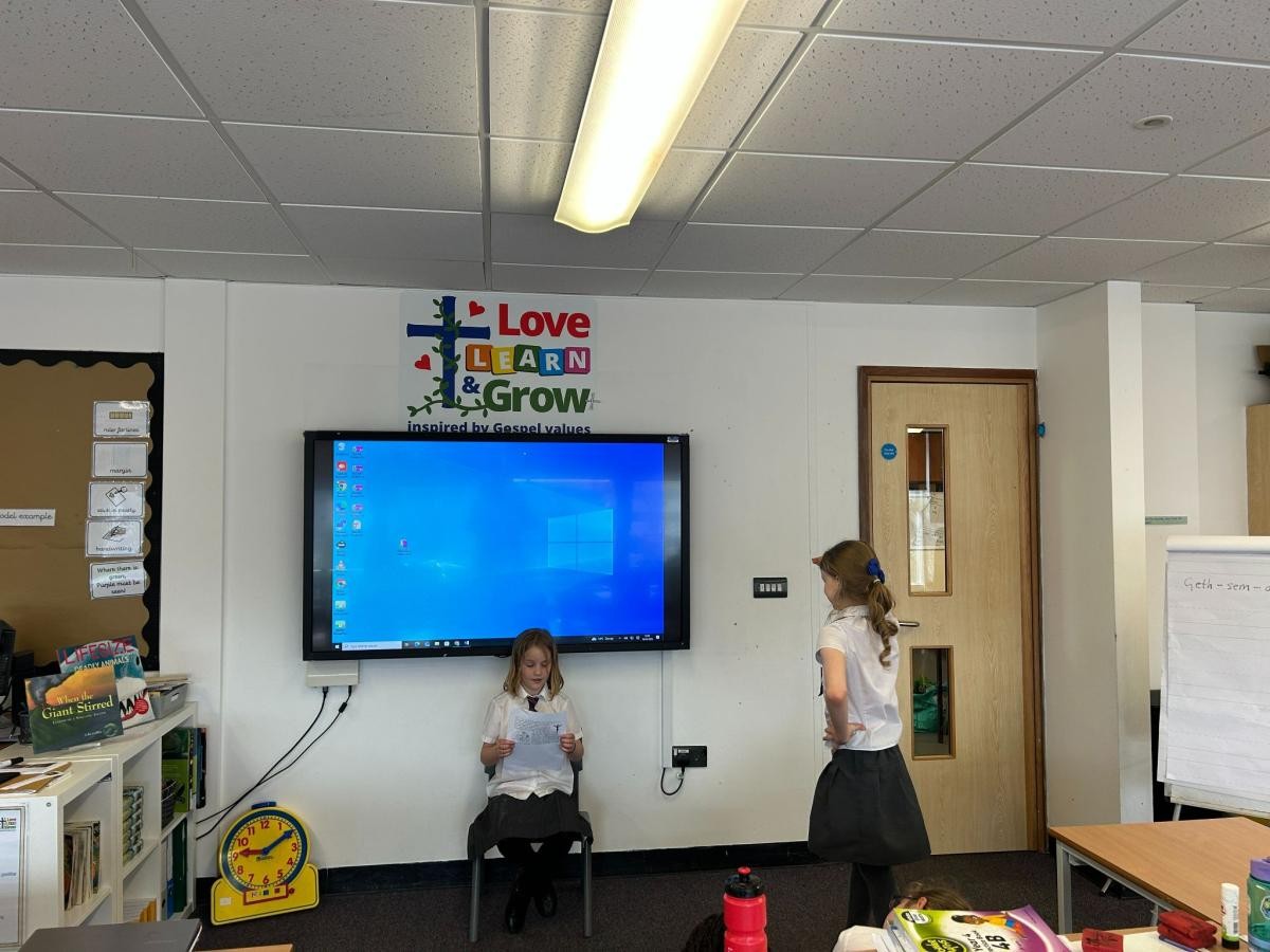 Acting out the scene where Peter denies Jesus