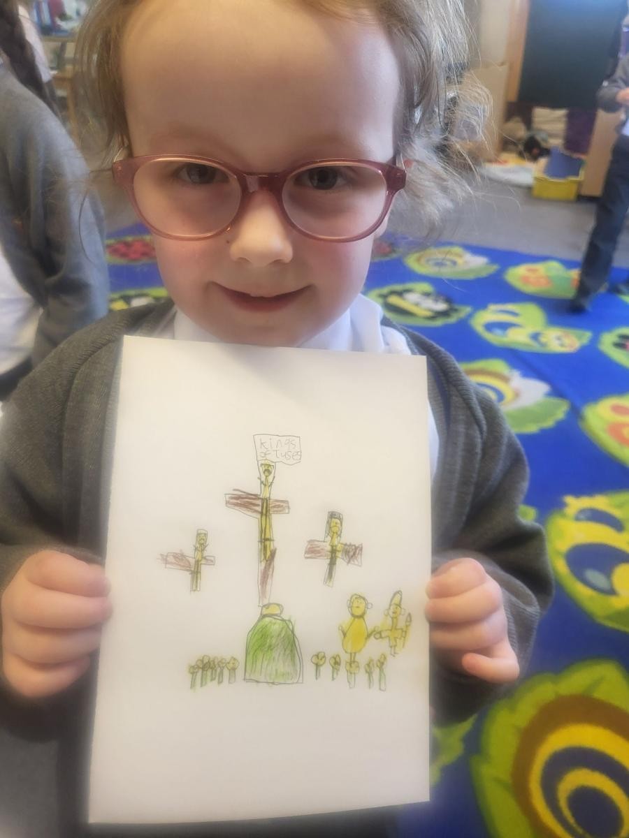 Learning about how Jesus died on the Cross