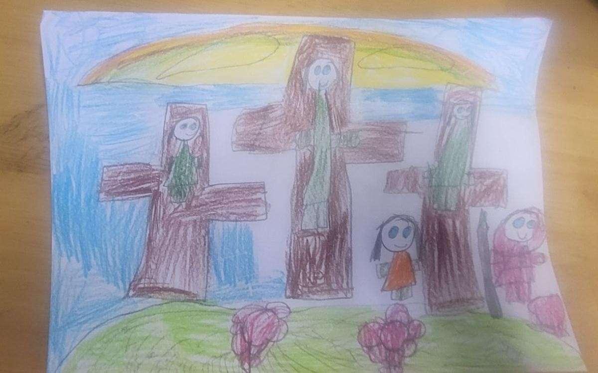 Learning about how Jesus died on the Cross