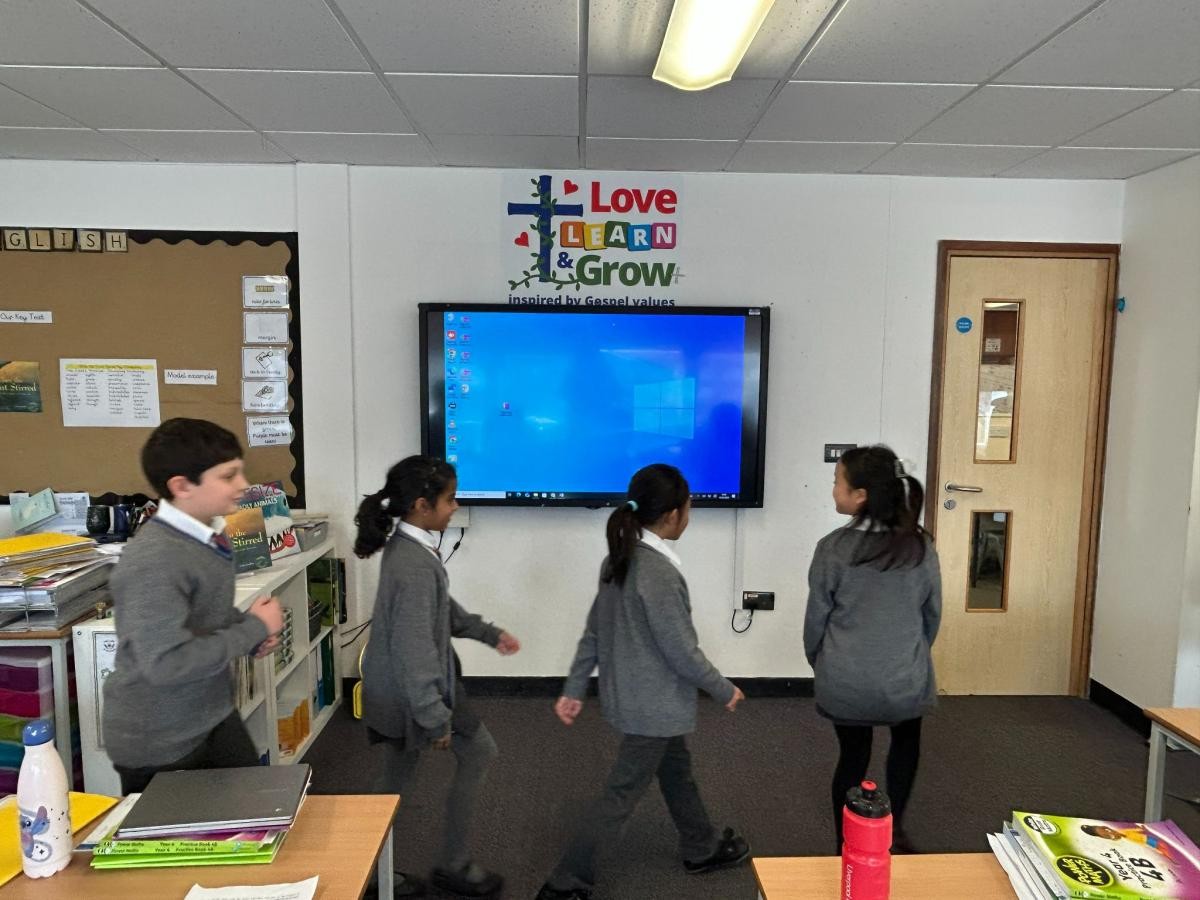 Acting out the scene where Peter denies Jesus