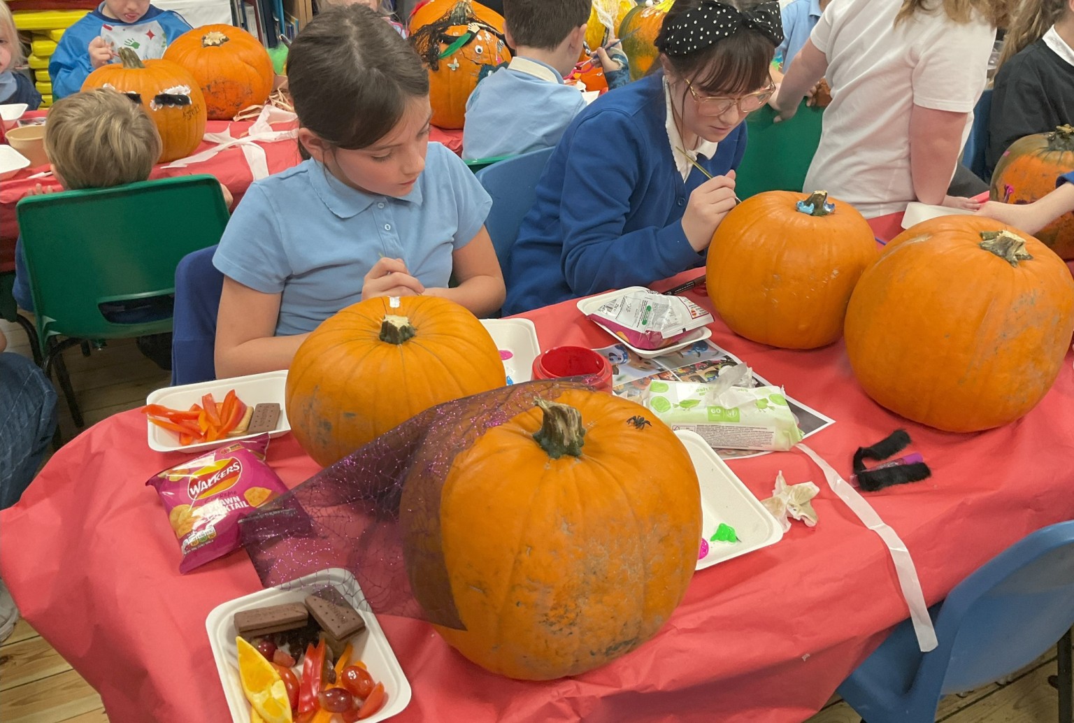 Pumpkin decorating 