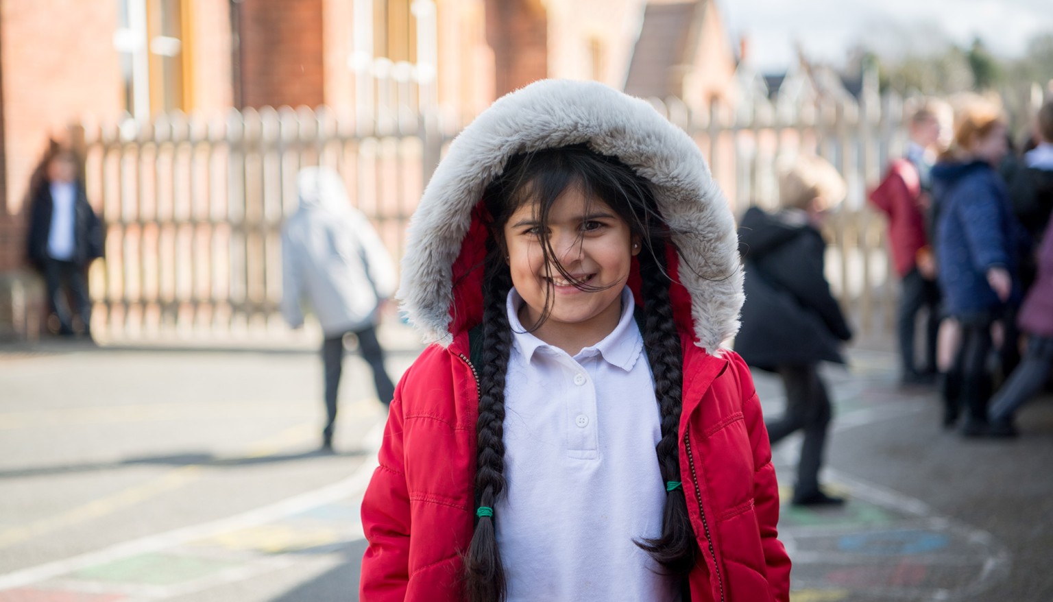 Child smiling at the camera