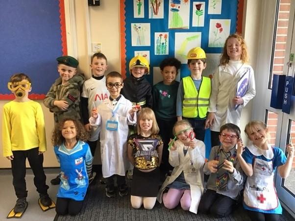 Some of our children on Careers Day.