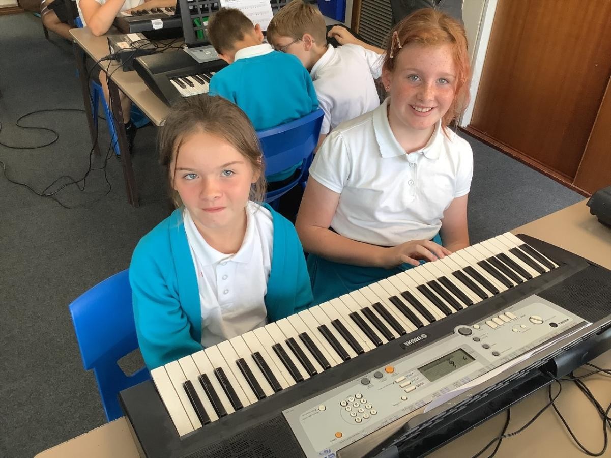 Our Year 5 cohort are learning how to play the keyboard