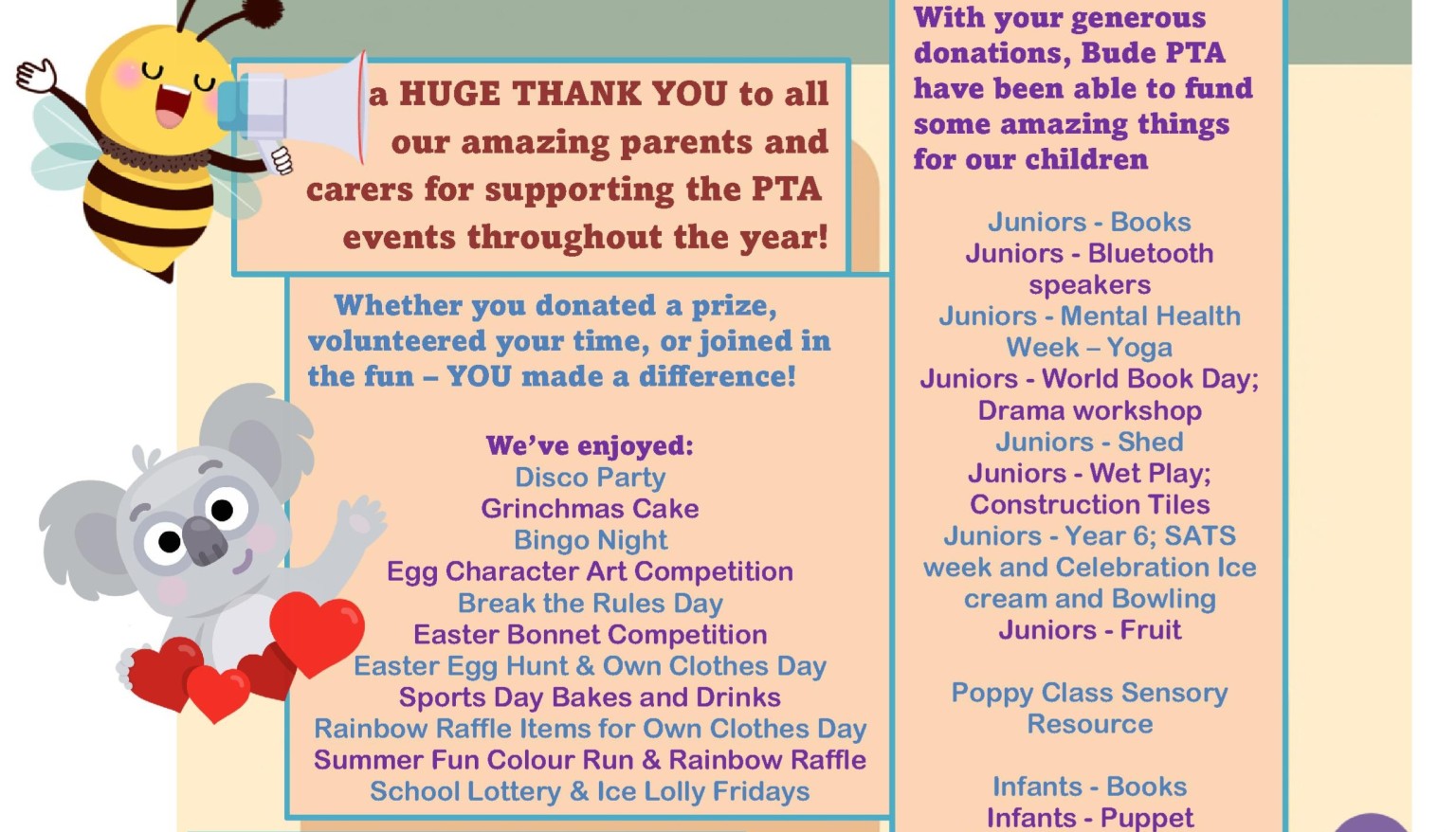 PTA overview for 2024-25