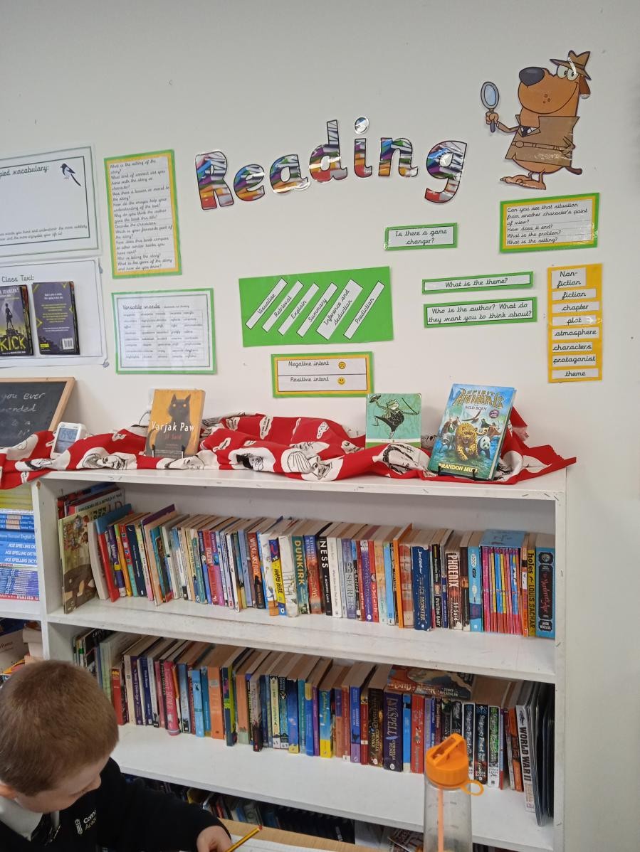 Each class has its own collection of books for the children to enjoy.