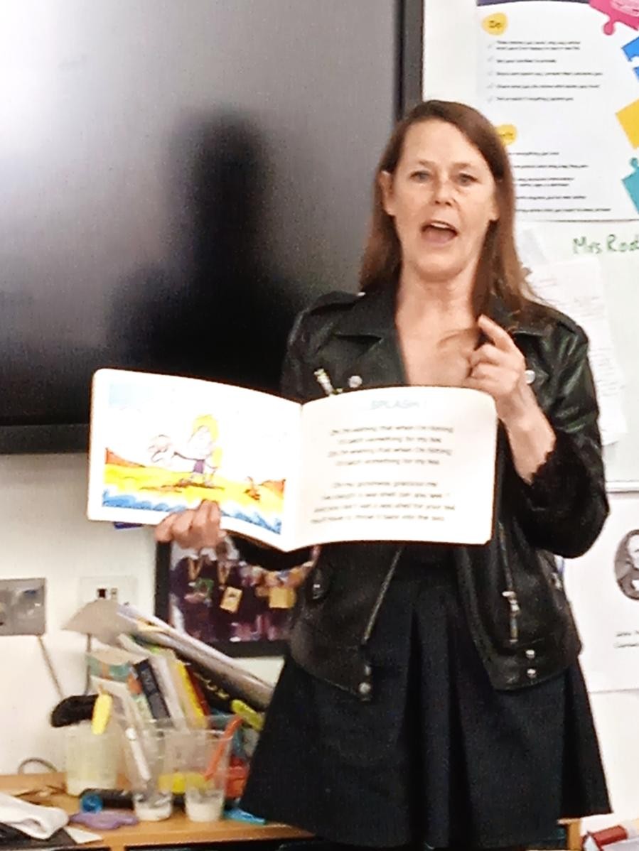 Sally Crabtree, poet visited our school in 2023