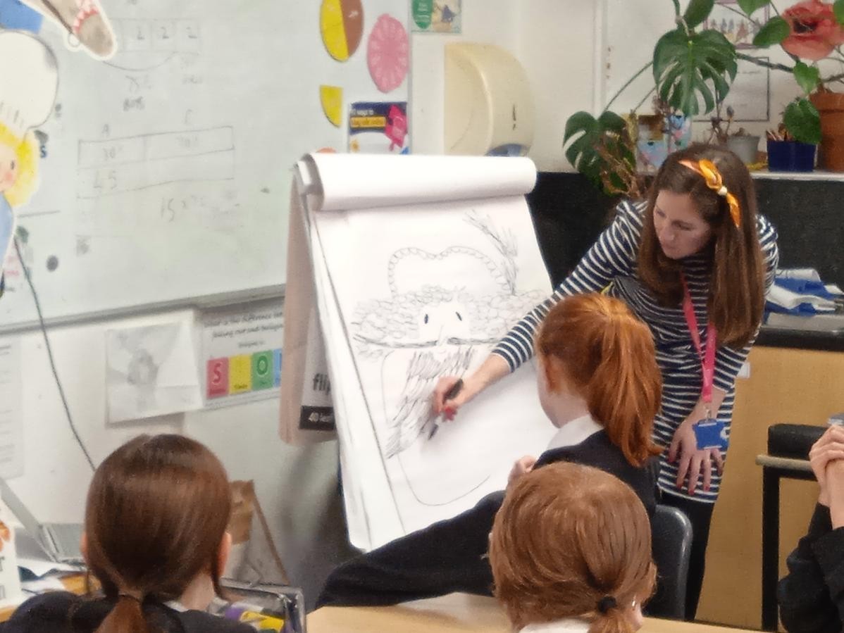 Rebecca, giving the children a master class! 