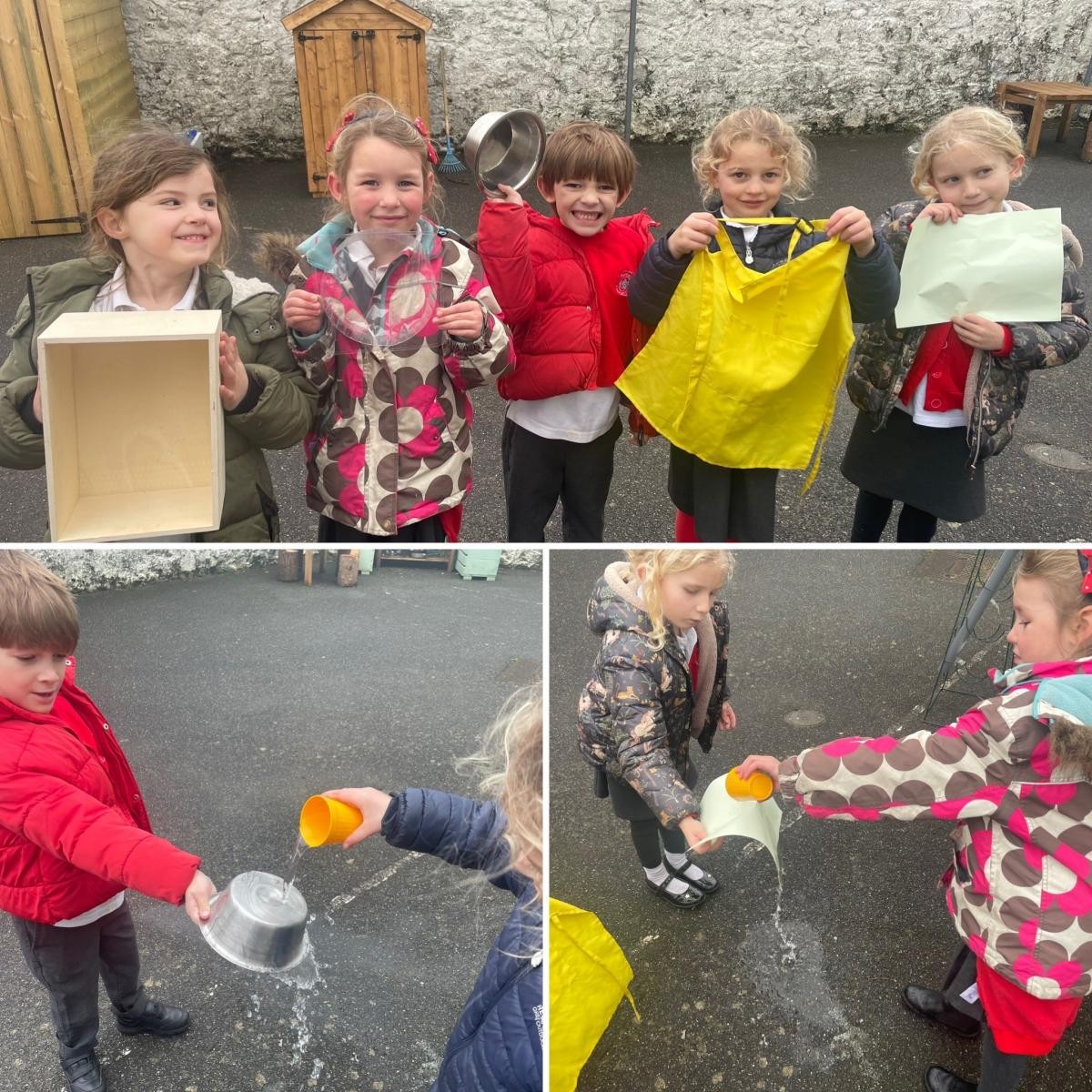 Testing if materials were waterproof in Science