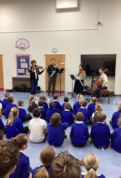 A whole school visit from Elmore String Quartet