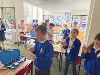 Crenver working on skills of rhythm and instrumental skills.