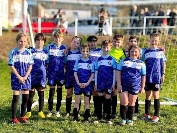 Children representing the school in football