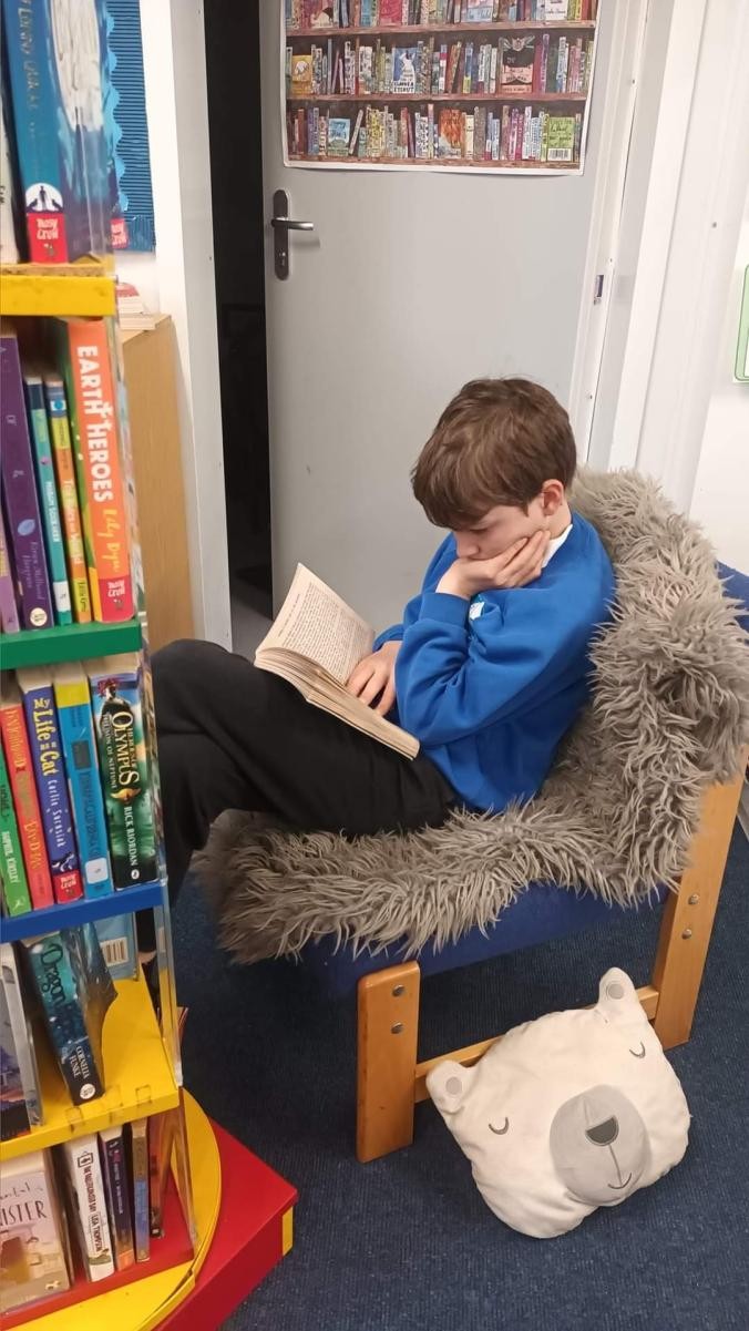 Using one of the in class book corners. 