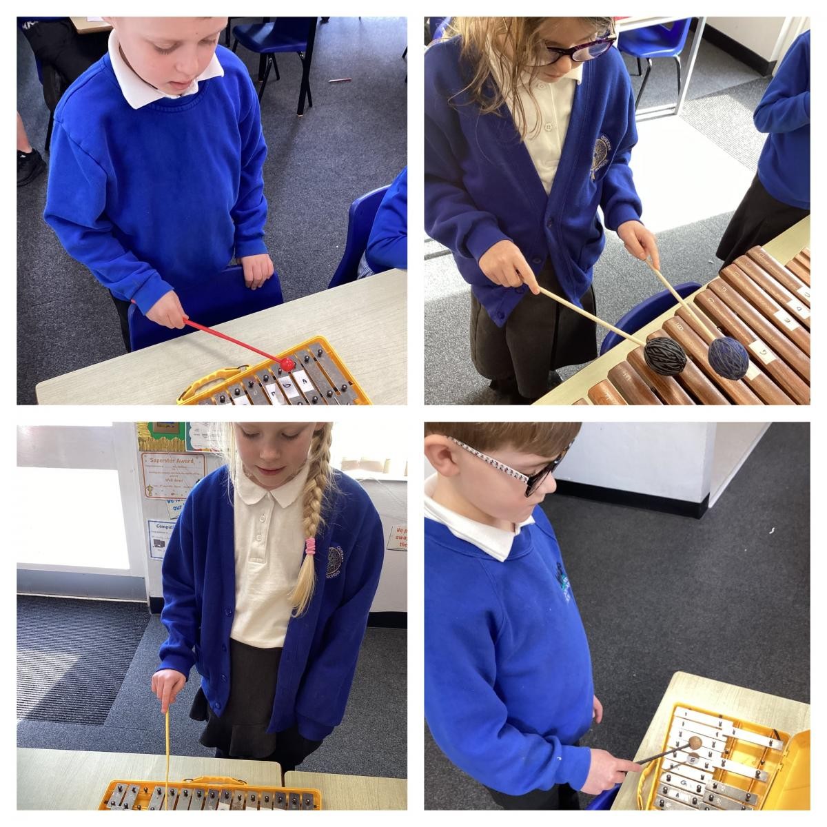 Play tuned and untuned instruments