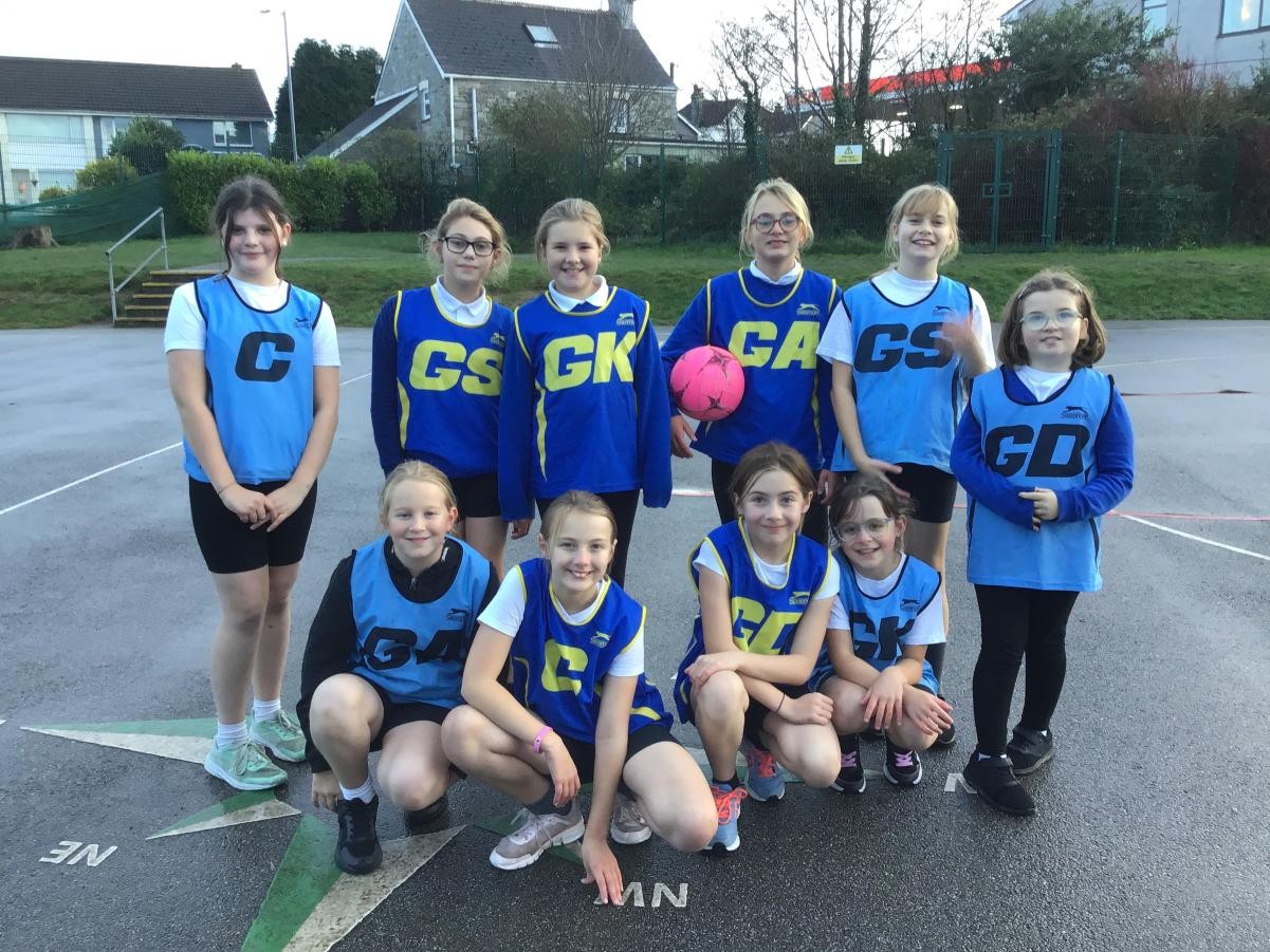Netball Club during a friendly festival against another local school.