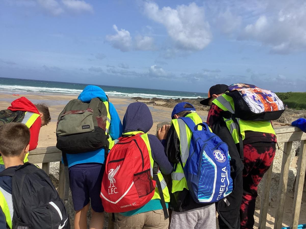 Field work - exploring physical geography features at Fistral beach