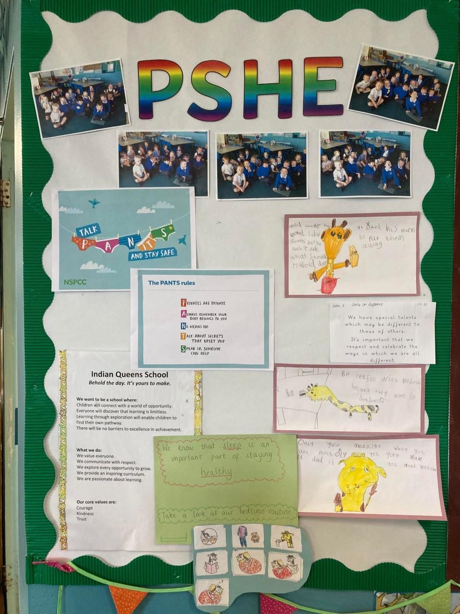 A PSHE display to remind us of what we have been learning about. 