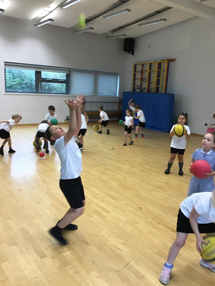 Year 1 have been practising their co-ordination skills  during PE