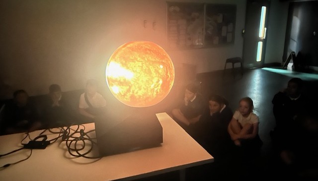 The sun shown on Magic Planet