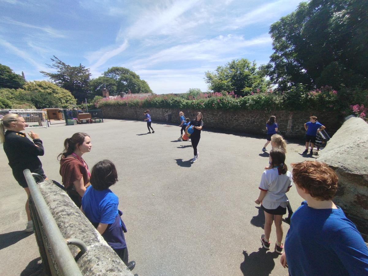 Our Year 5 and 6 children enjoying PE sessions with DT Coaching.  The focus this term is athletics, sports day, striking and fielding.