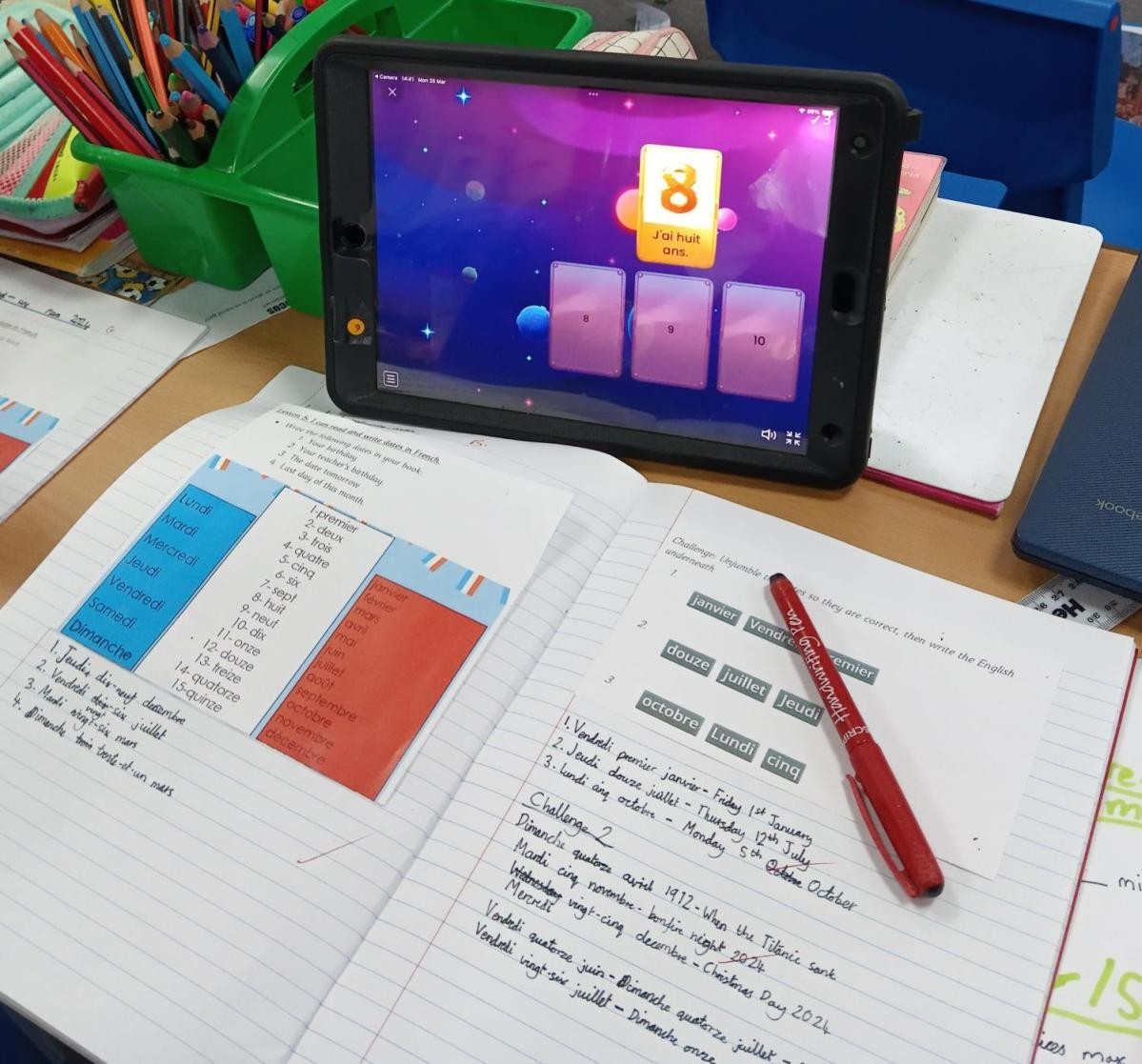 Rehearsing dates in the year