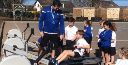 Using the rowing machines