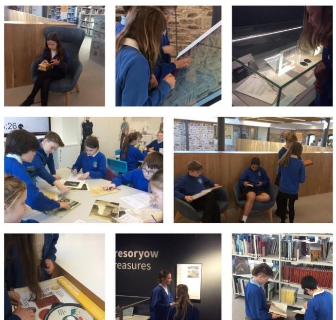 Gathering first hand evidence at Kresen Kernow