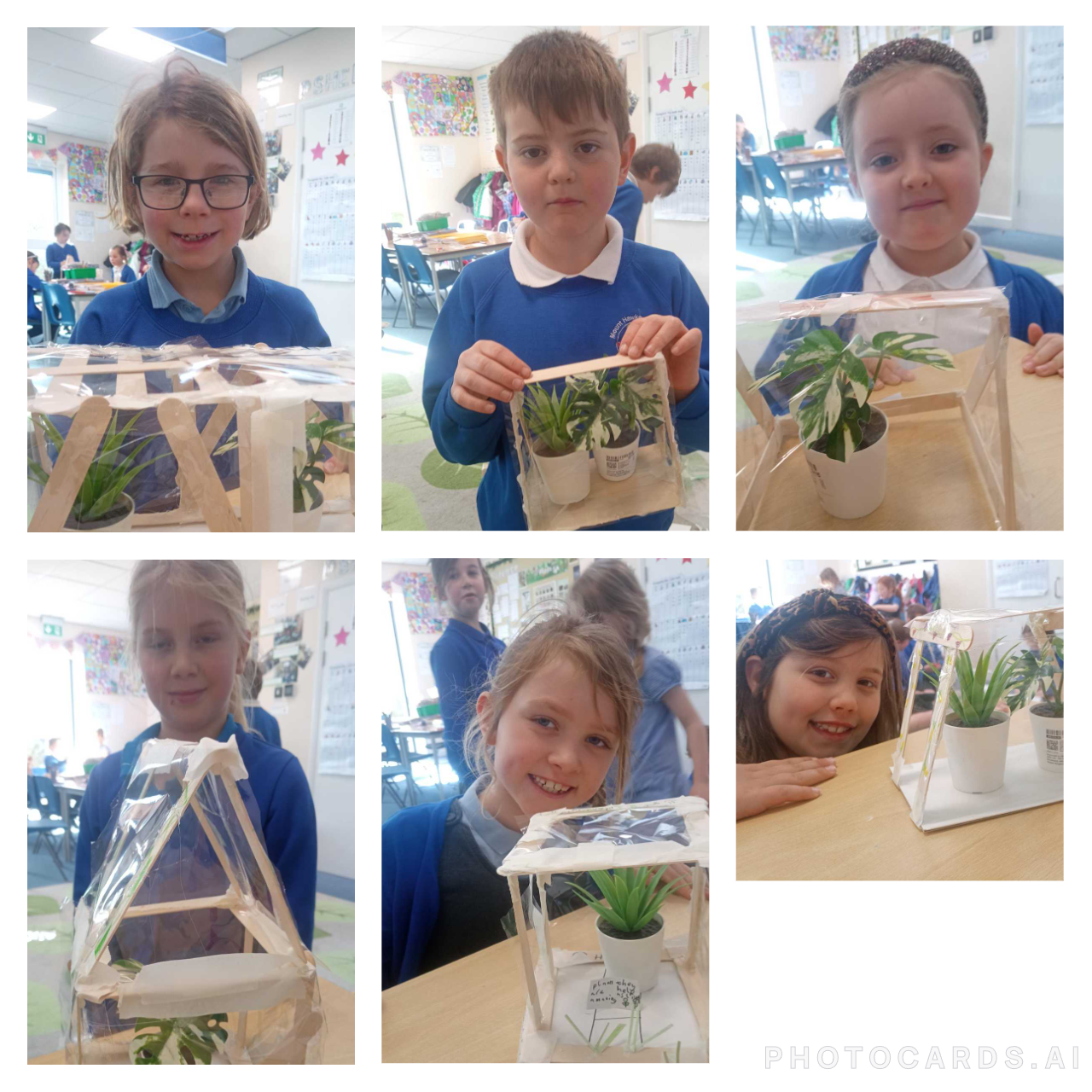 We designed and made mini-greenhouses, creating a strong and stable structure and using engineering skills to ensure that the greenhouse was suitable for purpose.
