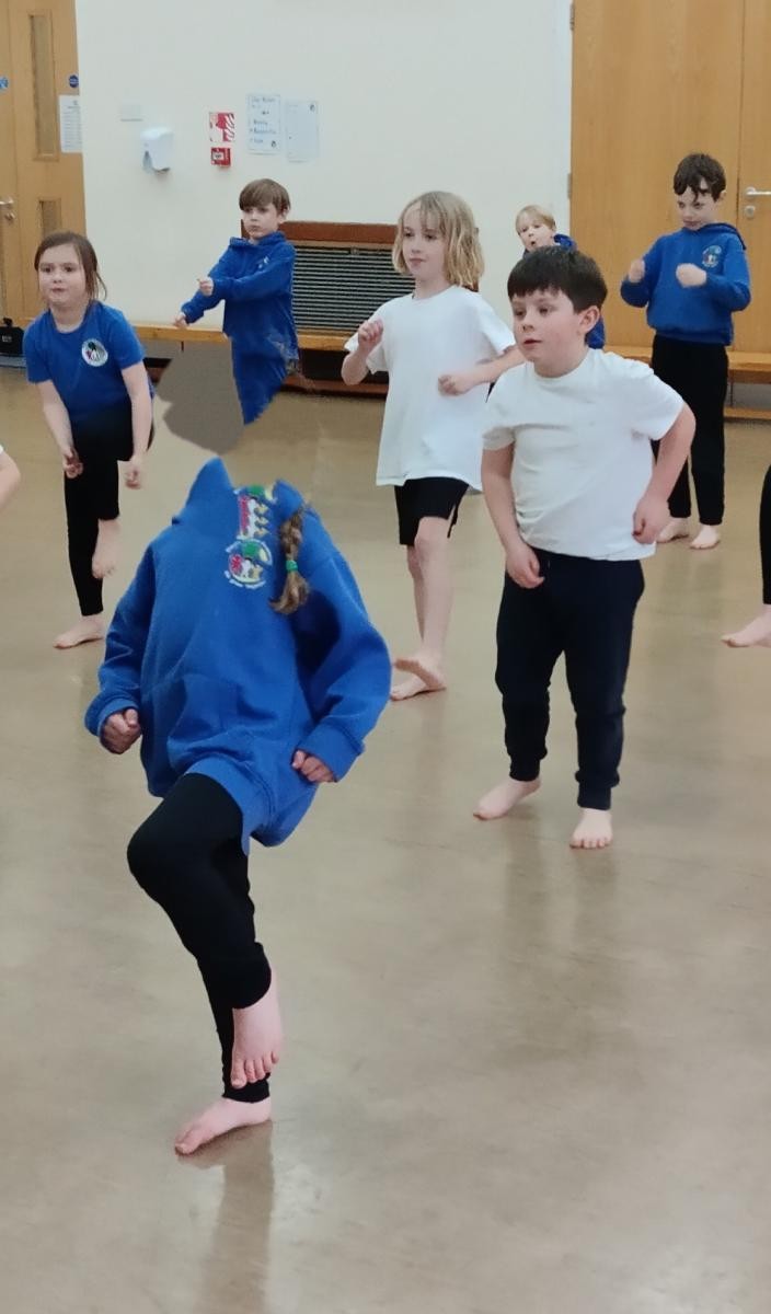 Rehearsing our dance