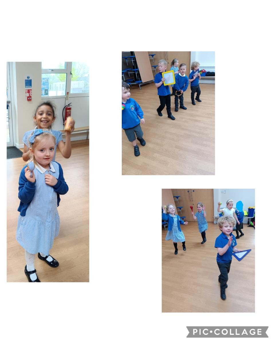 Using percussion to explore rhythm and movement.