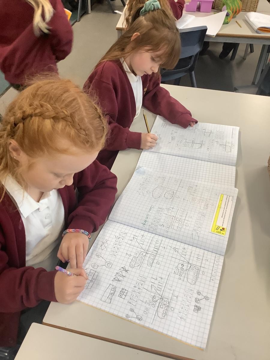 We teach pupils to use a variety of methods to solve calculations.