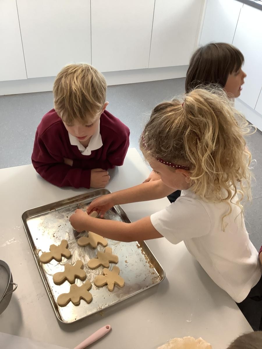 Making gingerbread for our Traditional Tales writing.