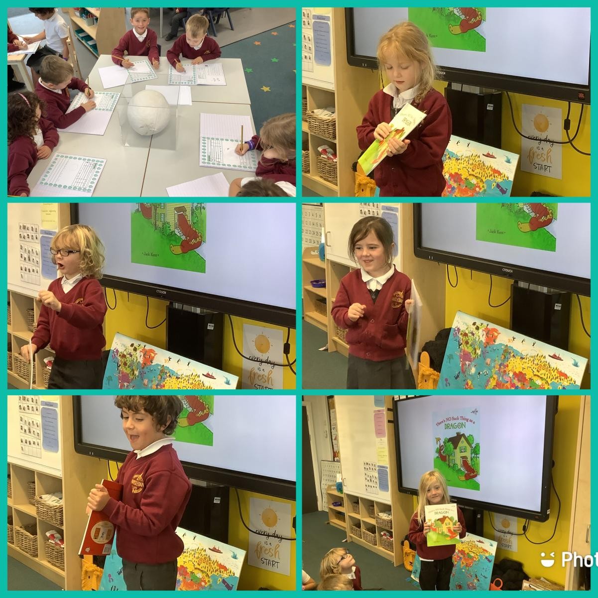 We had a WOW Day predicting what was in a mystery egg and each day we wonder what our class dragon will get up to next! 