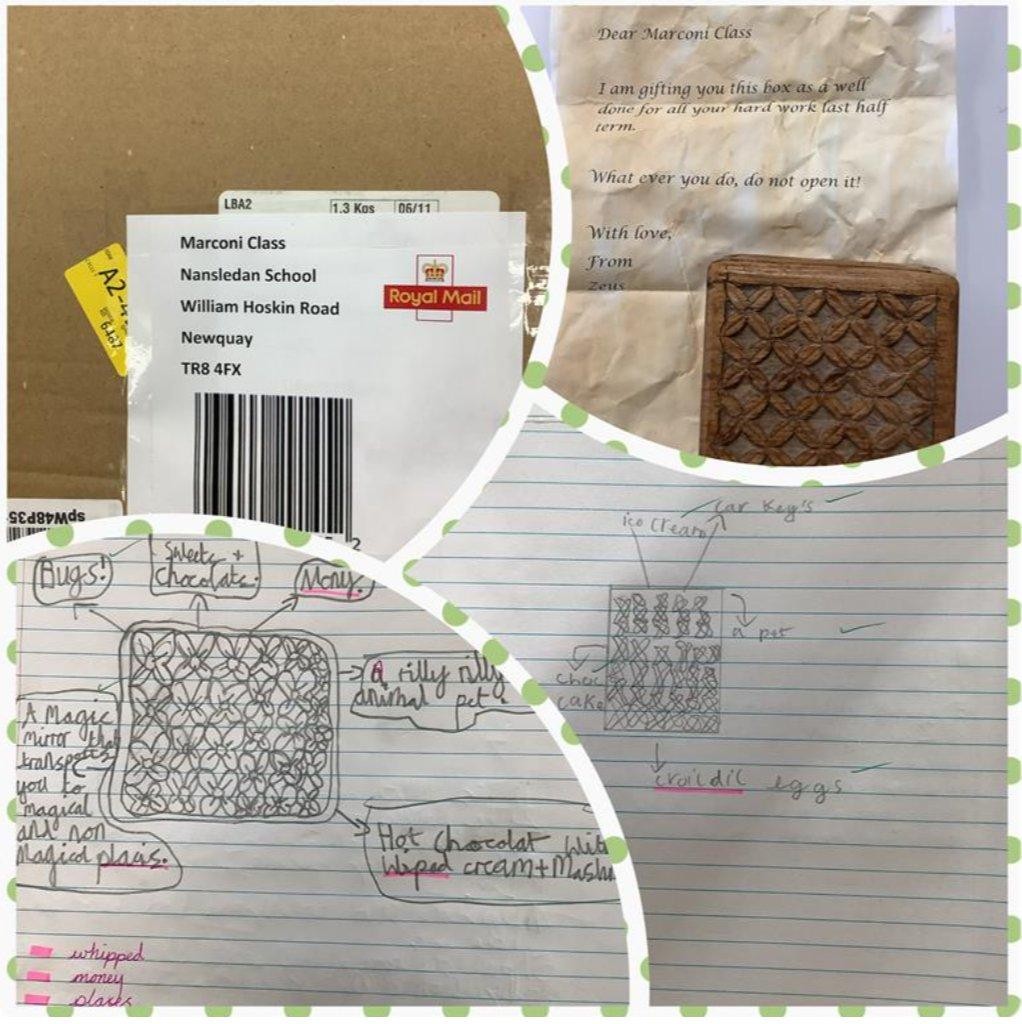 Yesterday, Marconi class had a special delivery of a small, wooden box from Zeus. They have been predicting what could be inside!