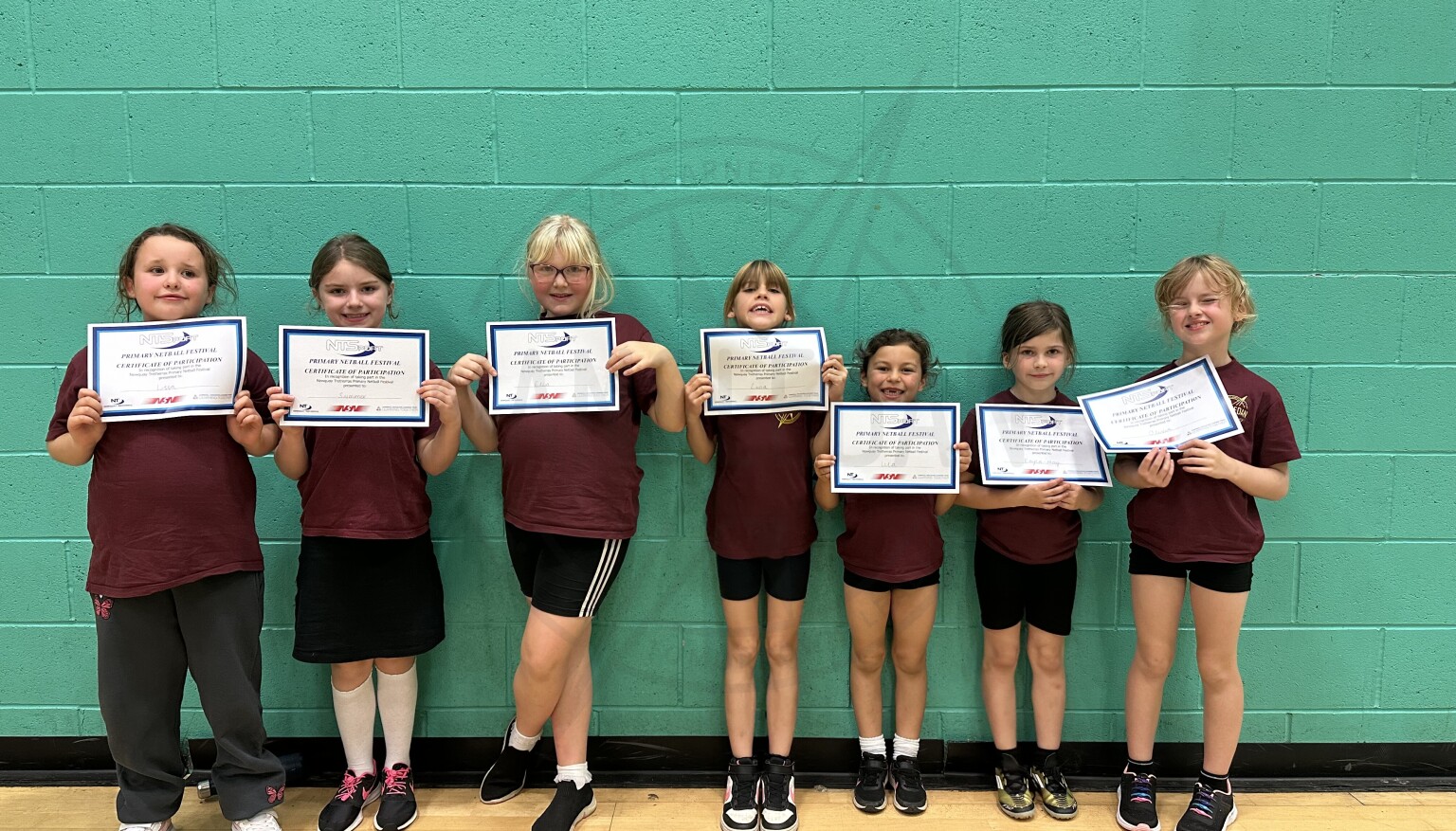 Participation Certificates at LKS2 Netball Tournament