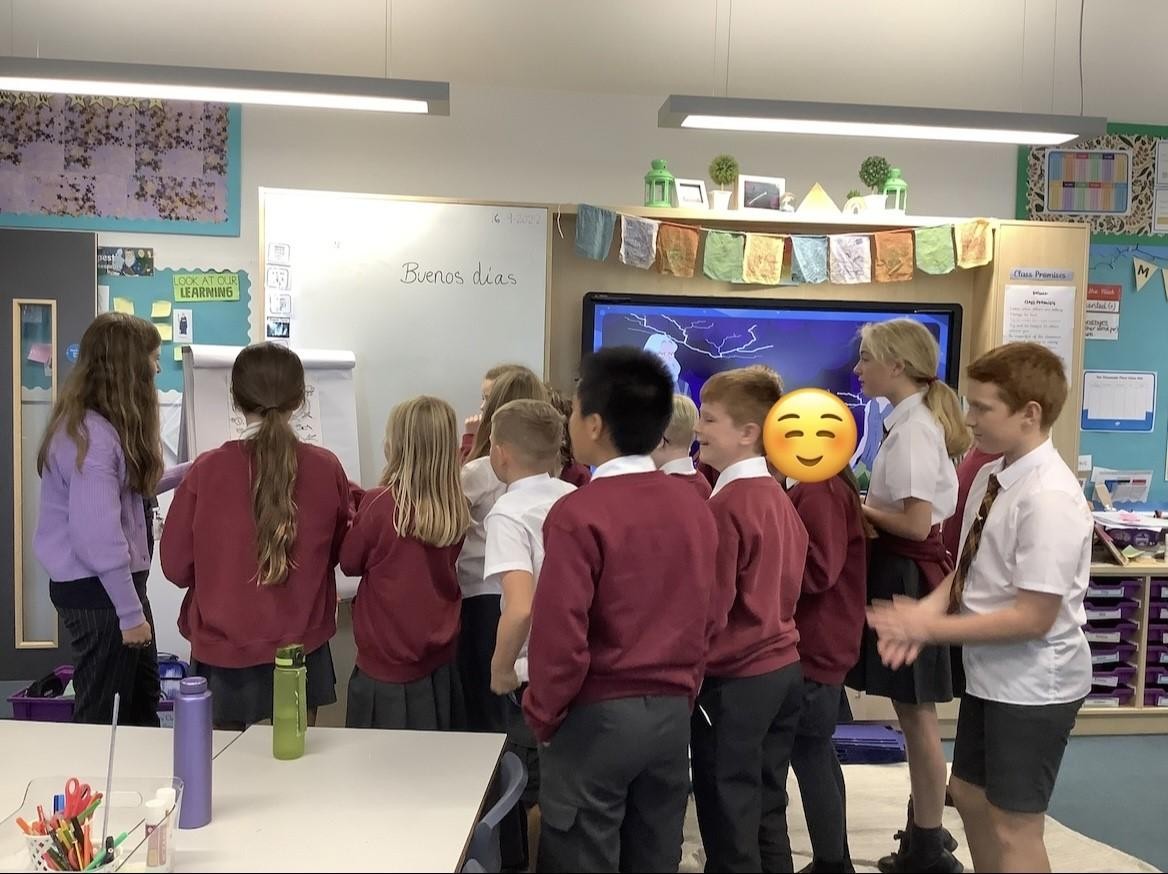 Whole class storytelling includes adding actions to stories and is an integral part of the storytelling process. 