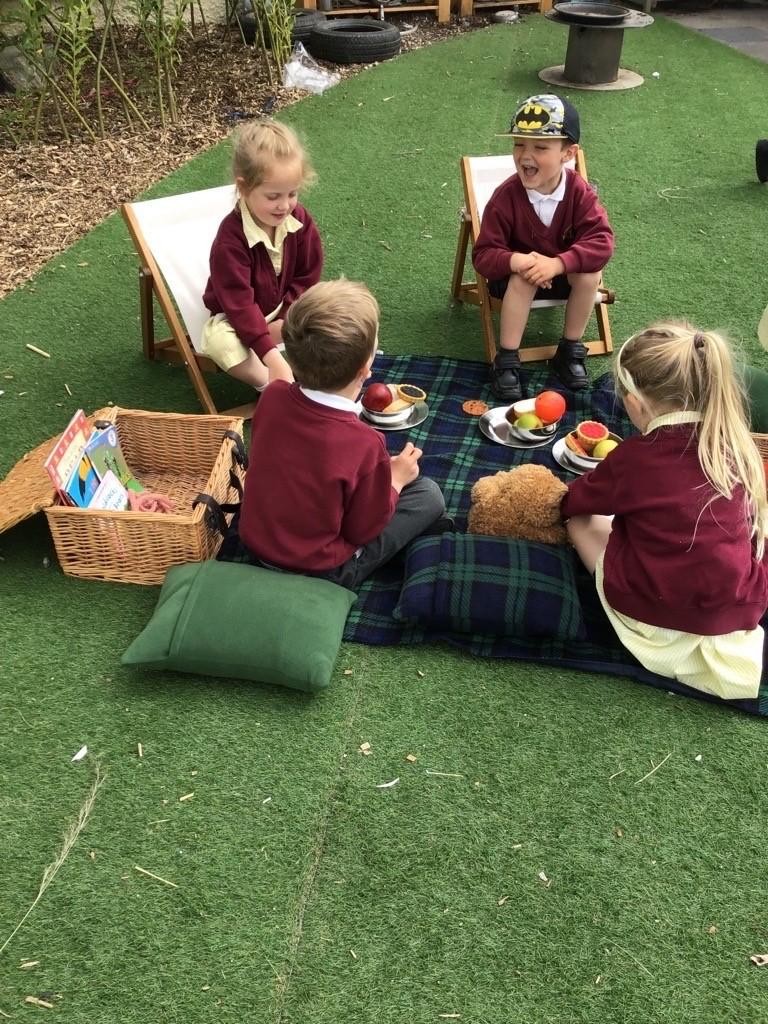 Learning to share food out equally in EYFS!