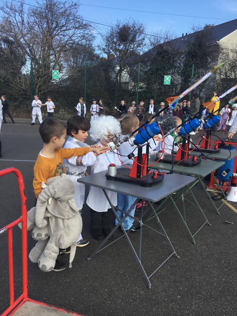 Launching our compressed air rockets