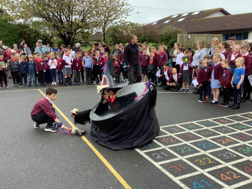 Celebrating May Day with the whole school