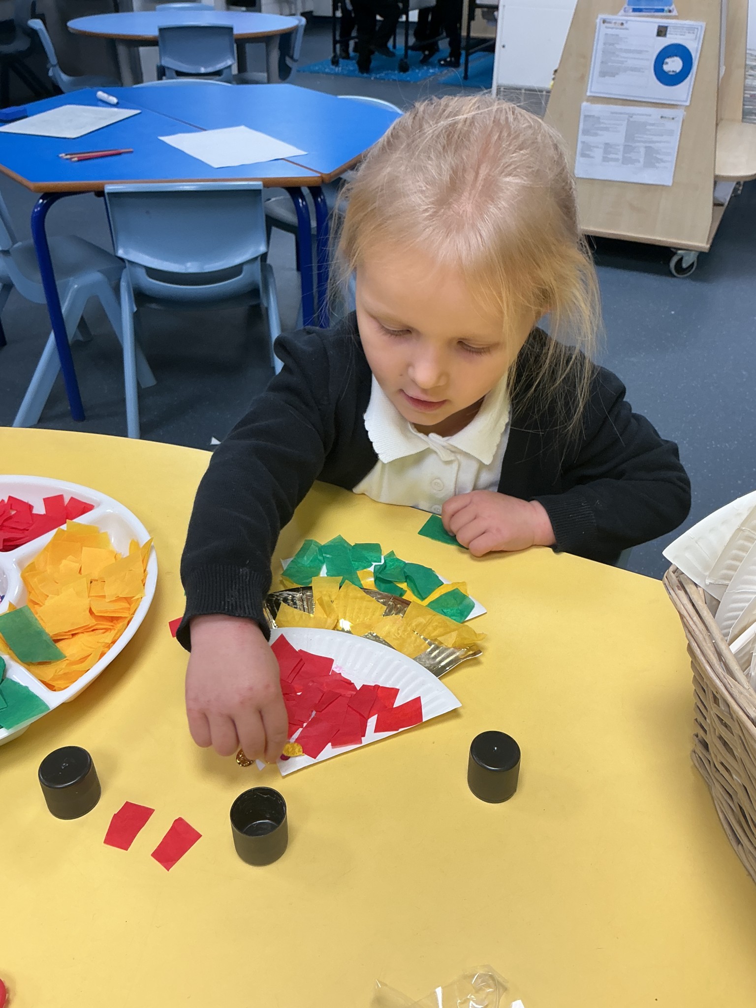 Exploring different materials to make Christmas Trees!