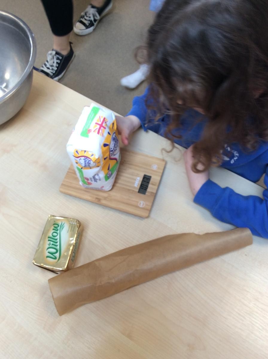 Weighing out ingredients