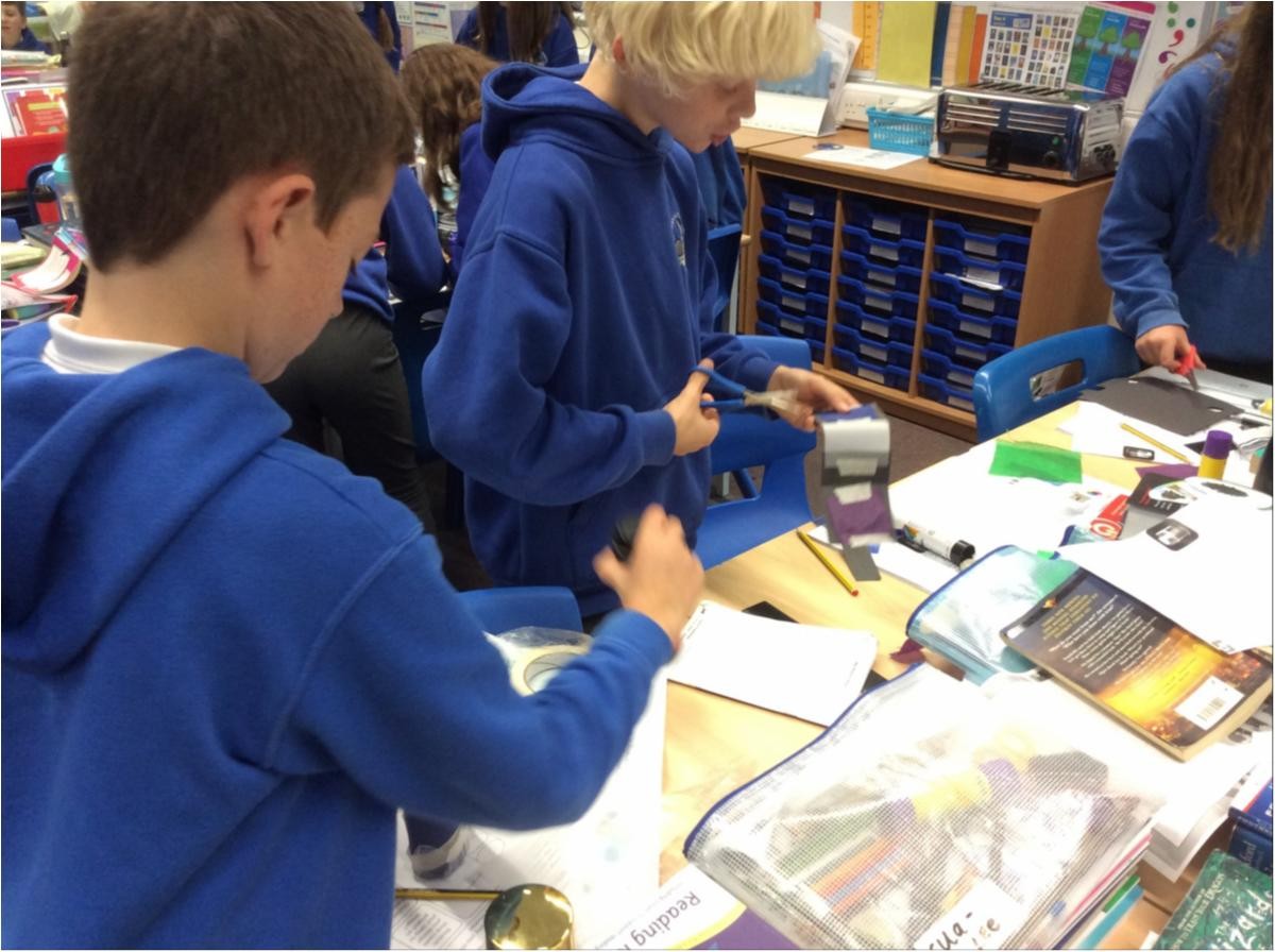 Class 6 Making lampshades from opaque, translucent and transparent materials.......how does it effect the light?
