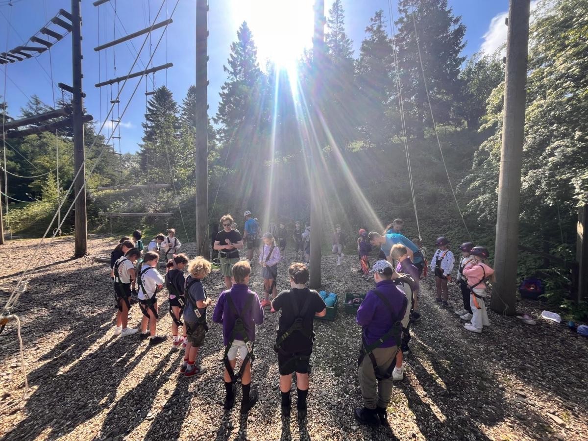 Year Four enjoyed the high ropes activity during their residential in Okehampton.